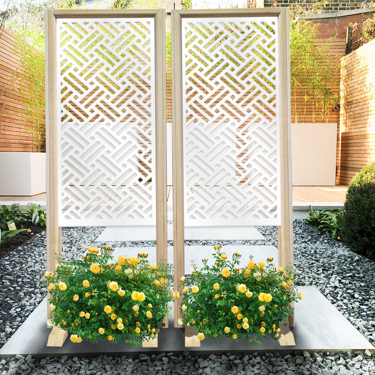 FILOTTO - Separè - Paravento modulabile - 70x190cm - in Legno e PVC Colore: bianco
