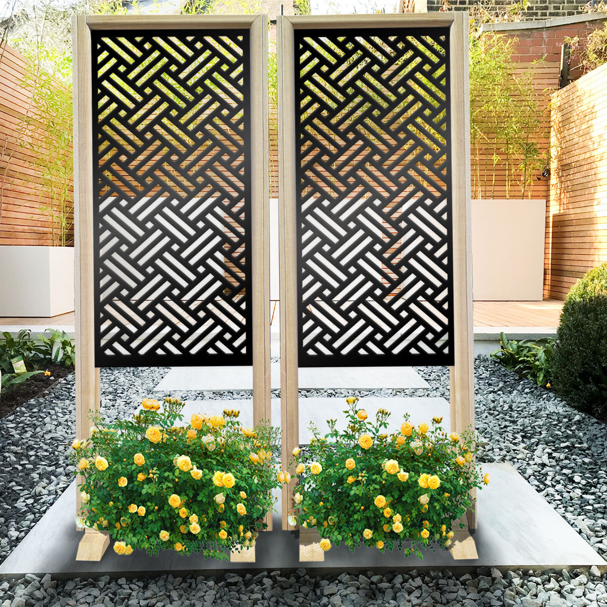 FILOTTO - Separè - Paravento modulabile - 70x190cm - in Legno e PVC Colore: nero