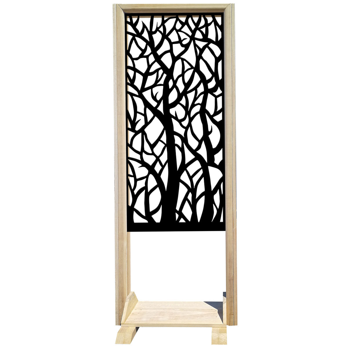 FORESTA - Separè - Paravento modulabile - 70x190cm - in Legno e PVC Colore: nero