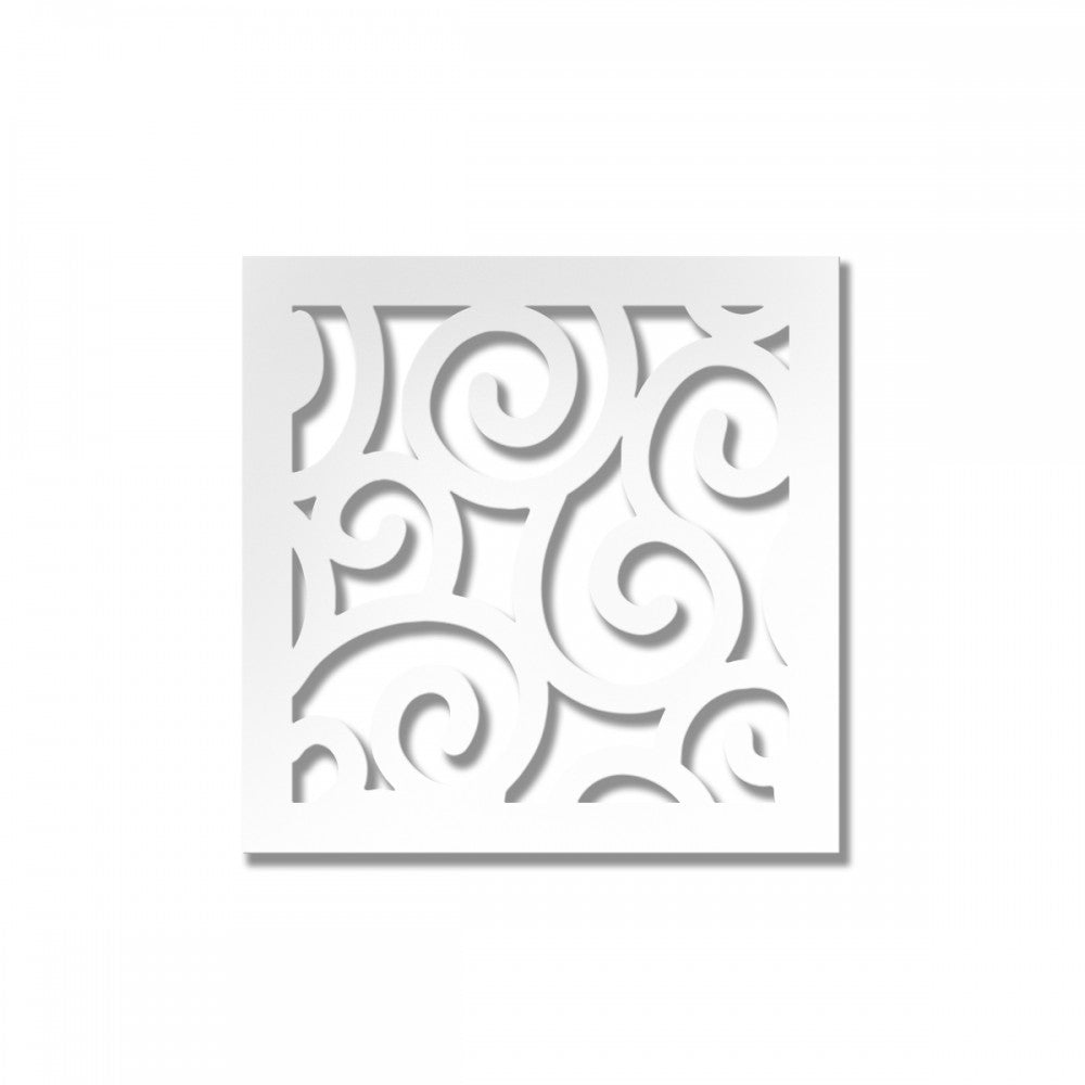 GHIRIGORI - Pannello in PVC traforato - 10mm di spessore Colore: bianco, Misura: 73x73 cm