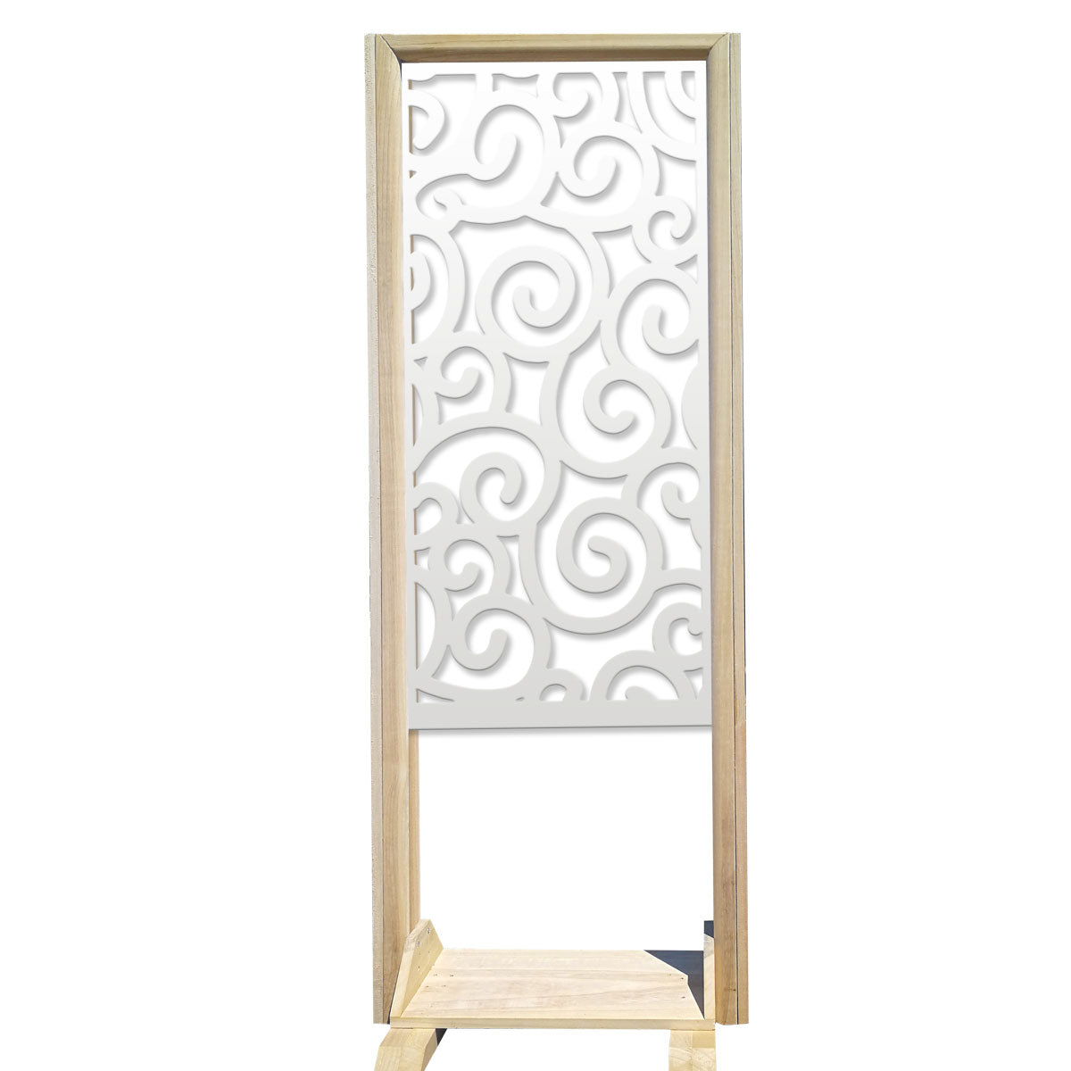 GHIRIGORI - Separè - Paravento modulabile - 70x190cm - in Legno e PVC Colore: bianco