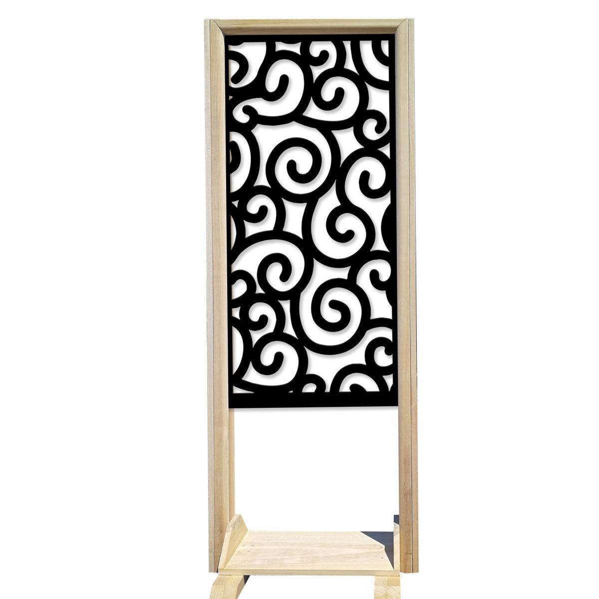 GHIRIGORI - Separè - Paravento modulabile - 70x190cm - in Legno e PVC Colore: nero