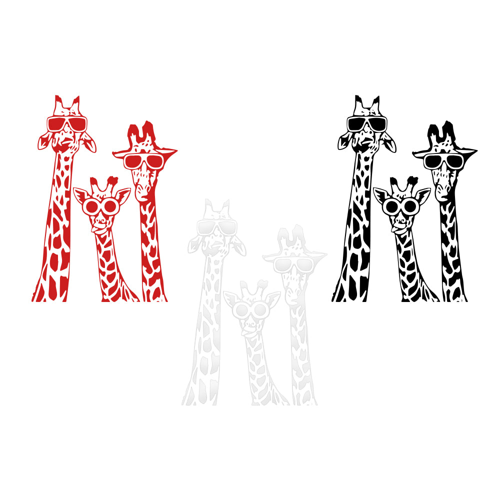 Image of GIRAFFE COOL- Adesivo murale wall sticker in vinile 55x77 cm Colore: Rosso