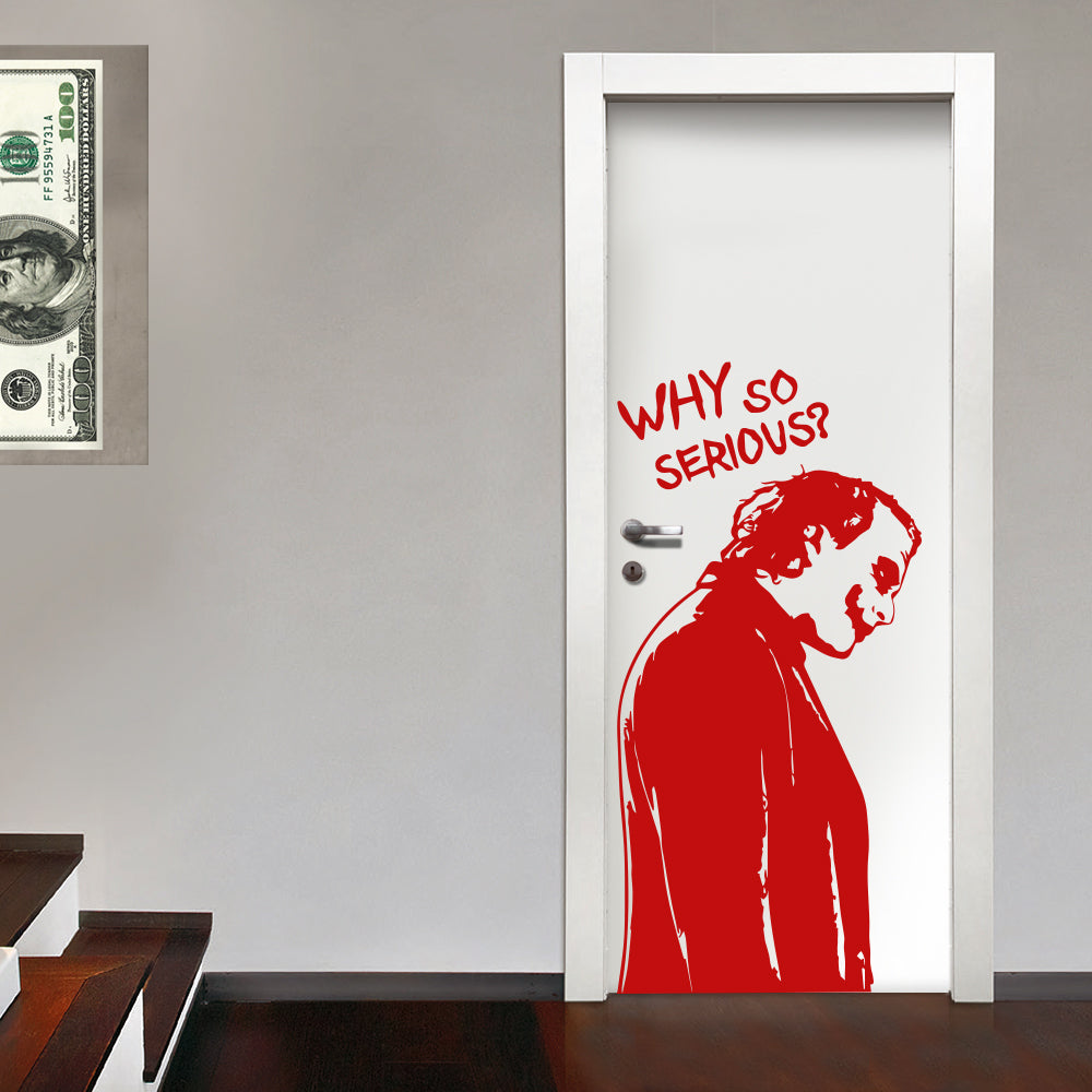 Image of JOKER - Adesivo murale wall sticker in vinile 55x120 cm Colore: Rosso