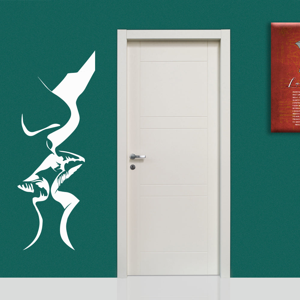 Image of KISSING - Adesivo murale wall sticker in vinile 55x140 cm Colore: bianco