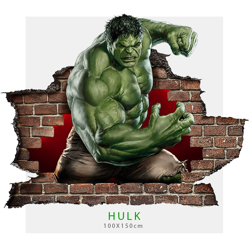 L'incredibile Hulk wall sticker cameretta bimbi Misura: 150x100 cm