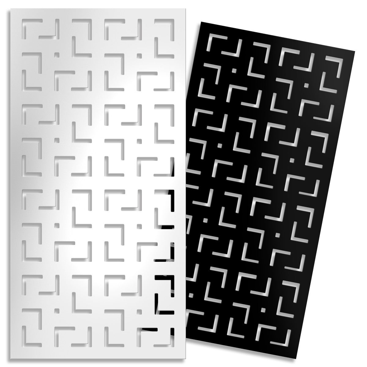 LABYRINTH -M- - Pannello in PVC traforato - Parasole Colore: bianco, Misura: 98x198 cm