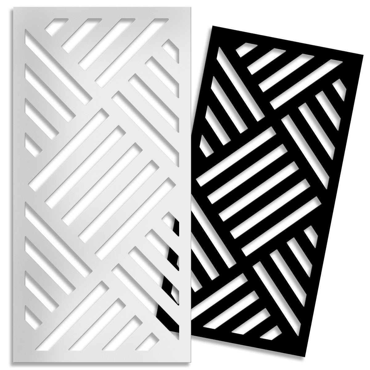 LINEAR MILL - Pannello in PVC traforato - Parasole Misura: 47x94 cm, Colore: bianco