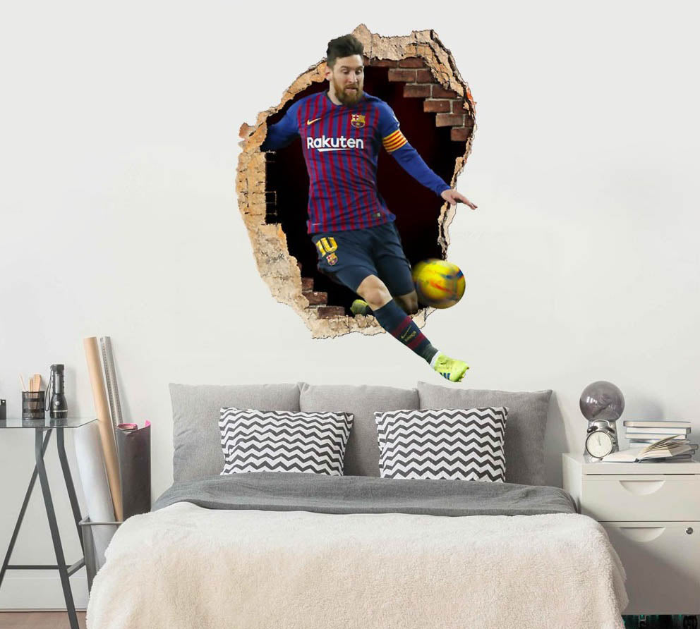 Image of Lionel Messi - Adesivi murali parete 3D wall sticker cameretta bimbi Misura: 150x100 cm
