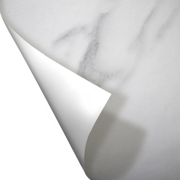 MARMO DI CARRARA - Pellicola decorativa adesiva larga base 122cm Misura: 122x1000 cm