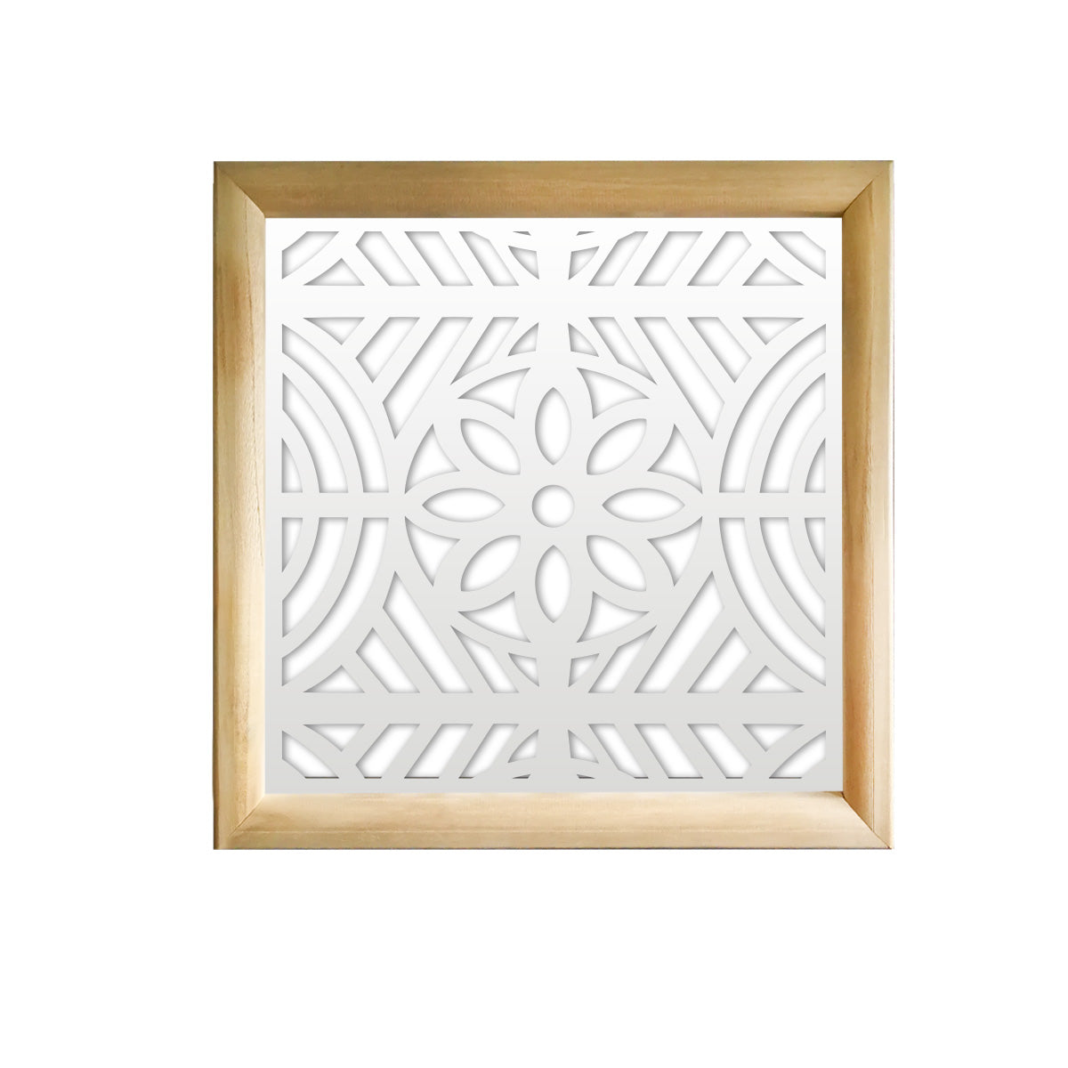 PROVENZA - Moduli Decorativi in Legno e PVC Misura: 73x73 cm, Colore: bianco