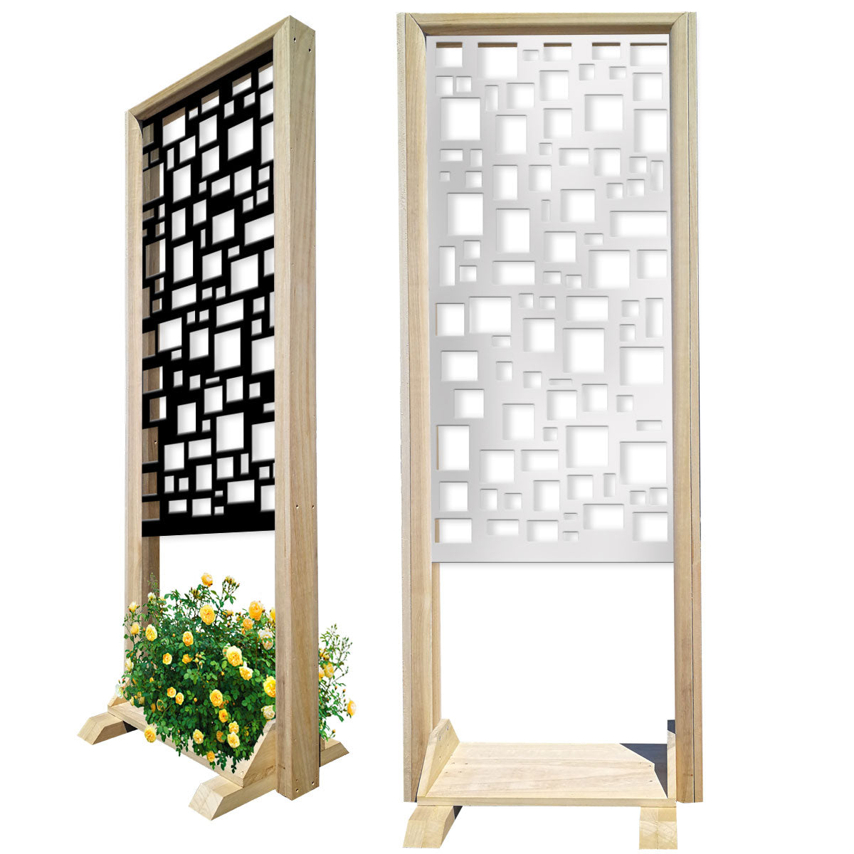 RANDOM - Separè- Paravento modulabile - 70x190cm - in Legno e PVC Colore: bianco