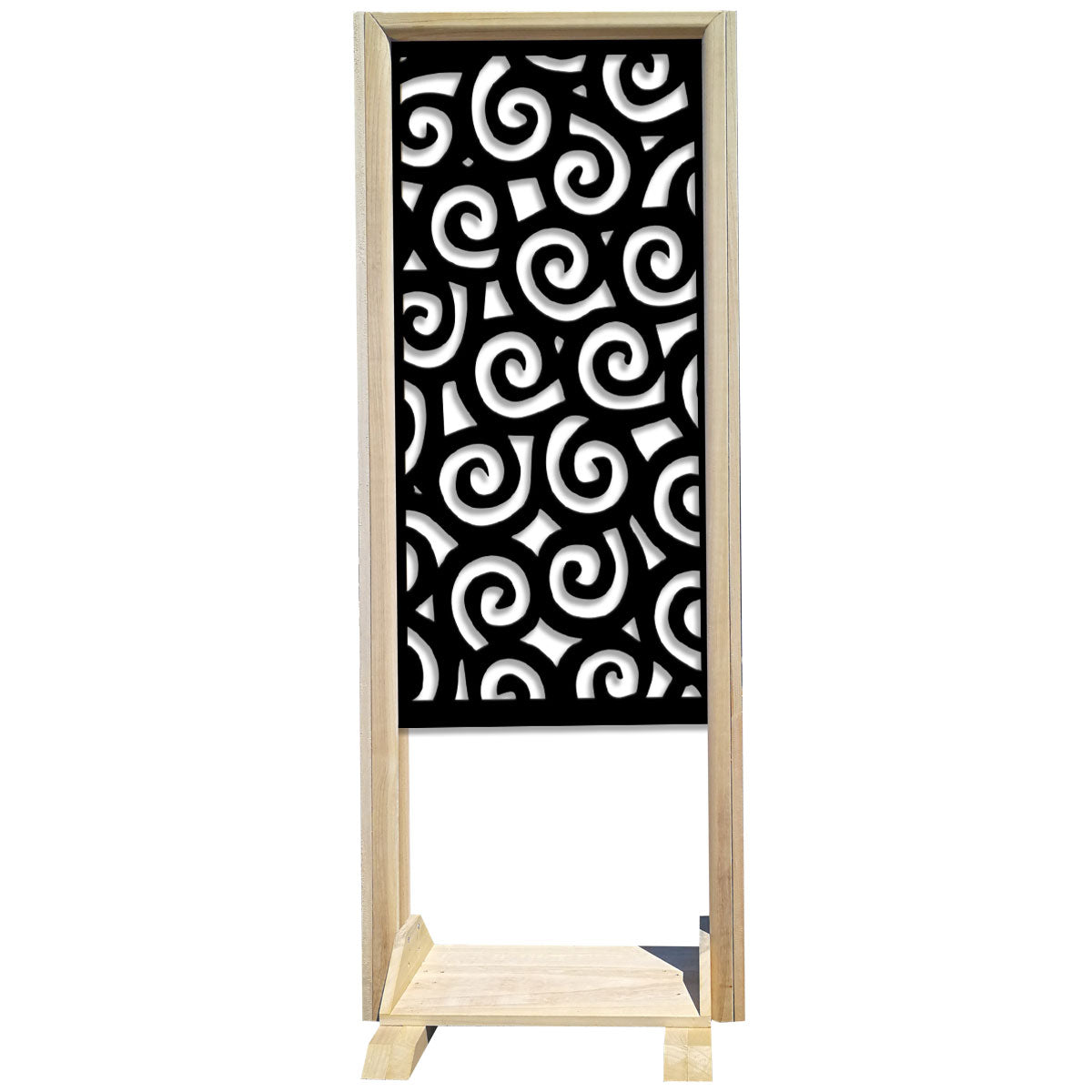 RICCI - Separè - Paravento modulabile - 70x190cm - in Legno e PVC Colore: nero