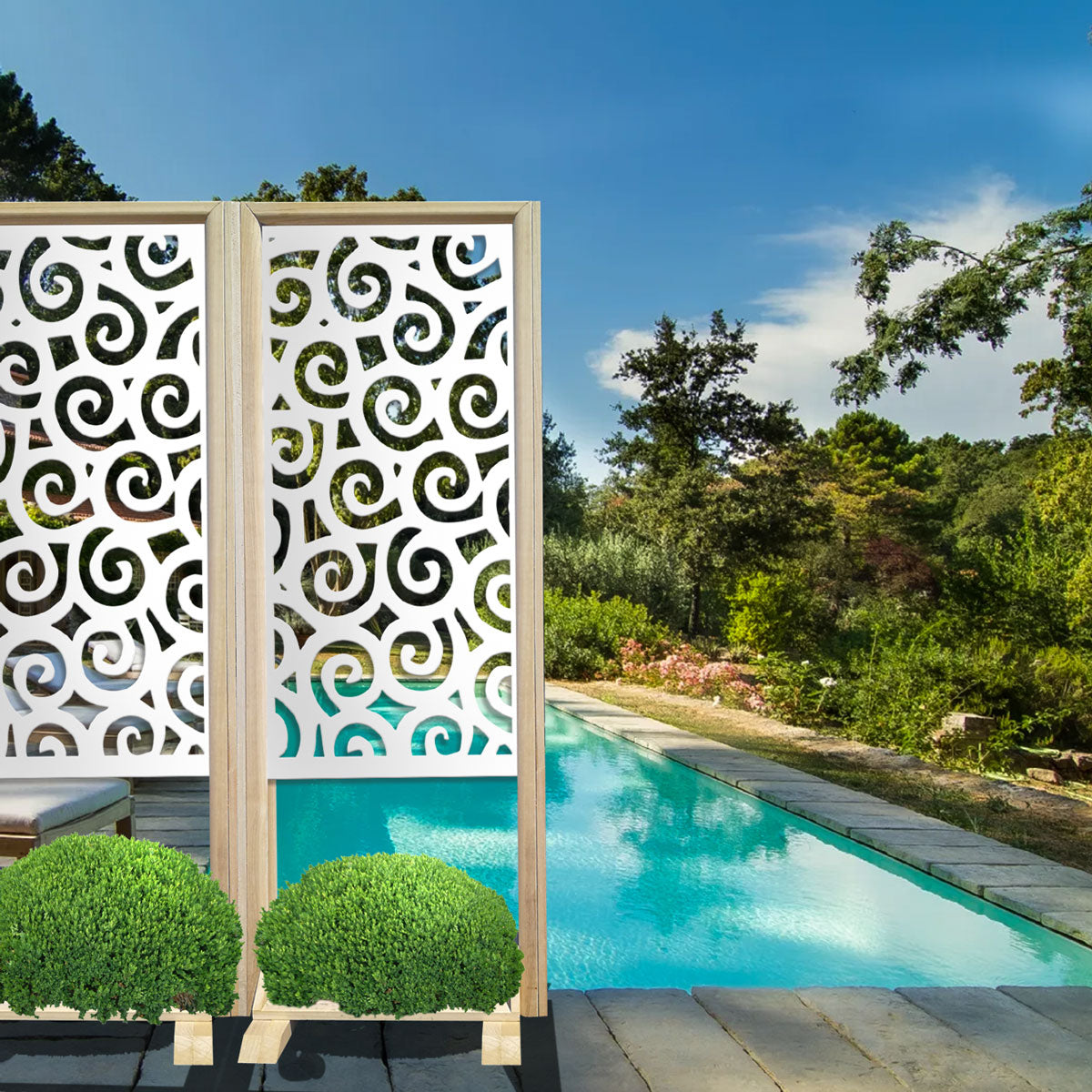 RICCI - Separè - Paravento modulabile - 70x190cm - in Legno e PVC Colore: bianco
