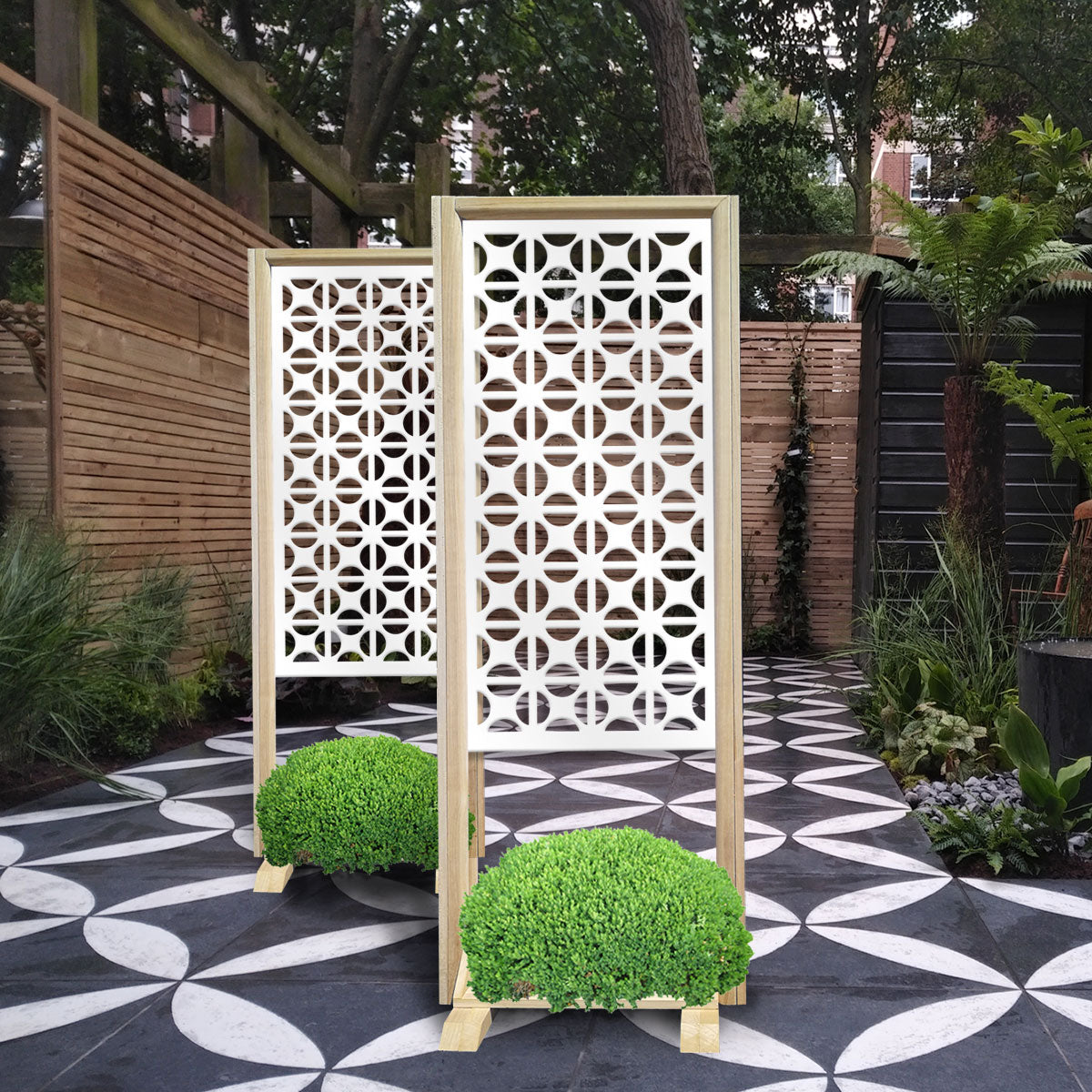 ROUNDCROSS - Separè - Paravento modulabile - 70x190cm - in Legno e PVC Colore: bianco