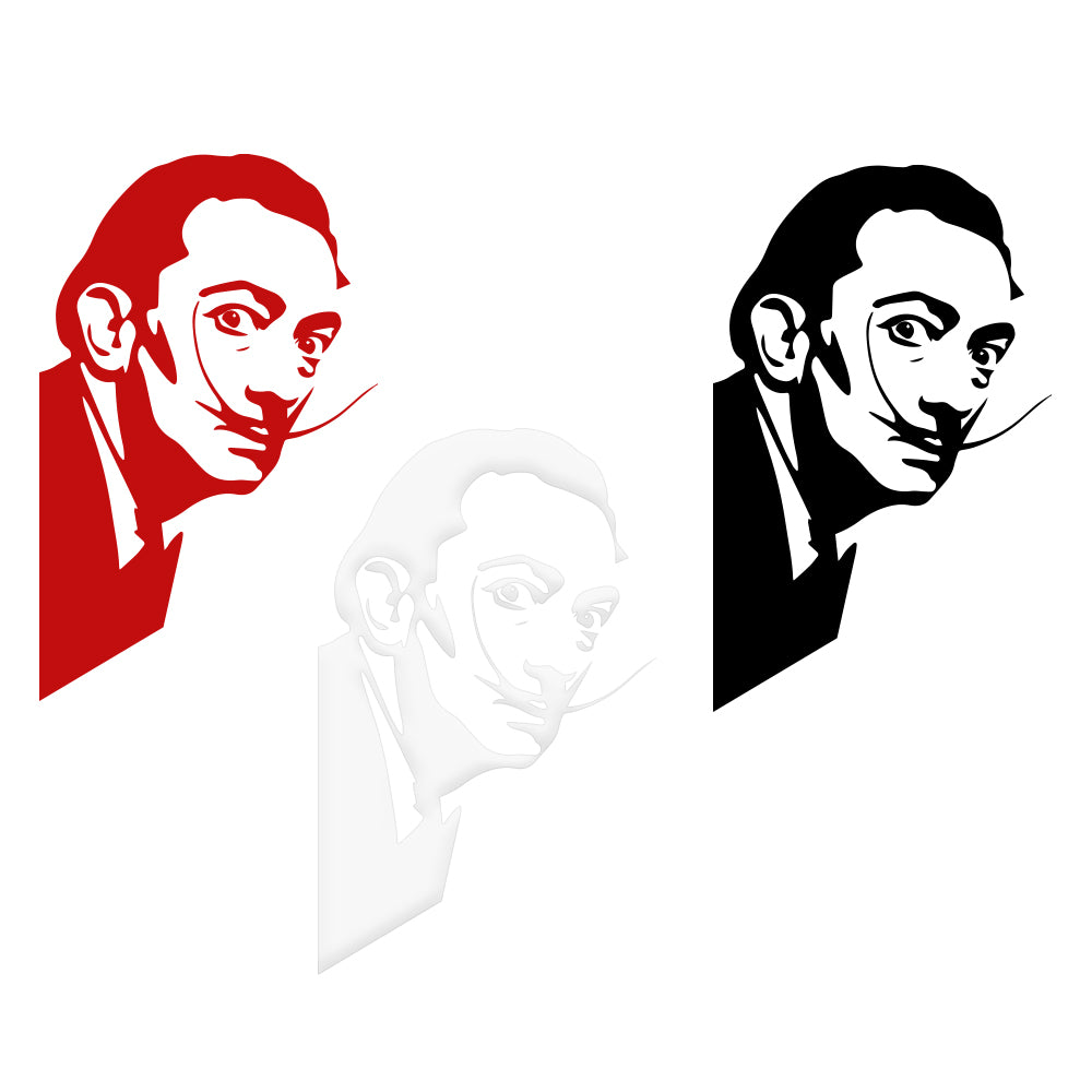 Image of SALVADOR DALI&#39; - Adesivo murale wall sticker in vinile 55x88 cm Colore: Rosso
