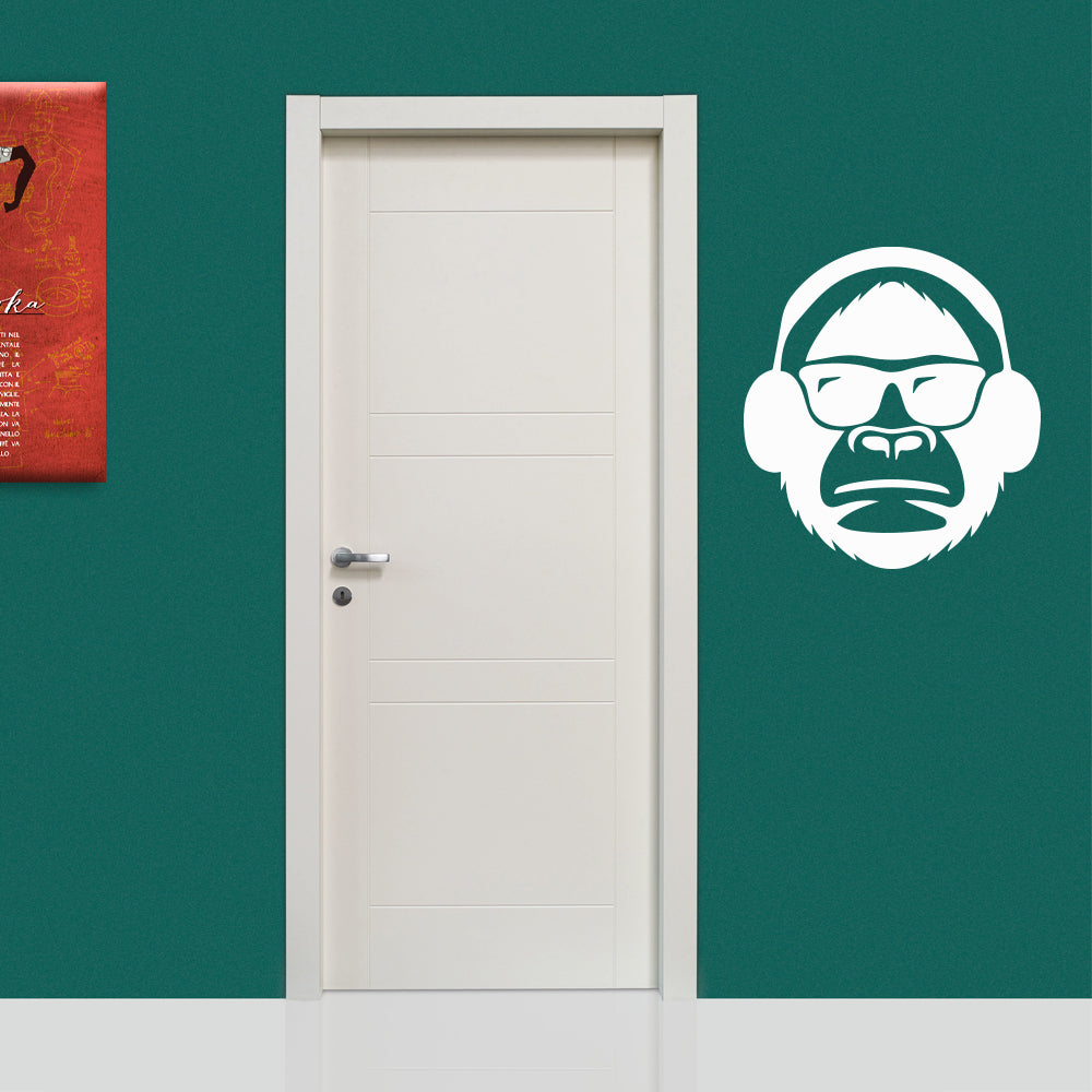 SCIMPANZE' - Adesivo murale wall sticker in vinile 55x60 cm Colore: bianco