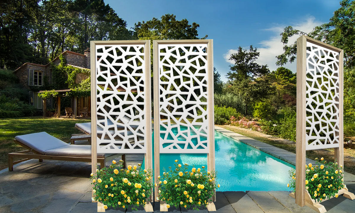 SEGMENTI - Separè - Paravento modulabile - 70x190cm - in Legno e PVC Colore: bianco