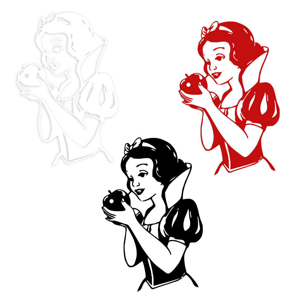 Image of SNOW WHITE - Adesivo murale wall sticker in vinile 55x85 cm Colore: bianco