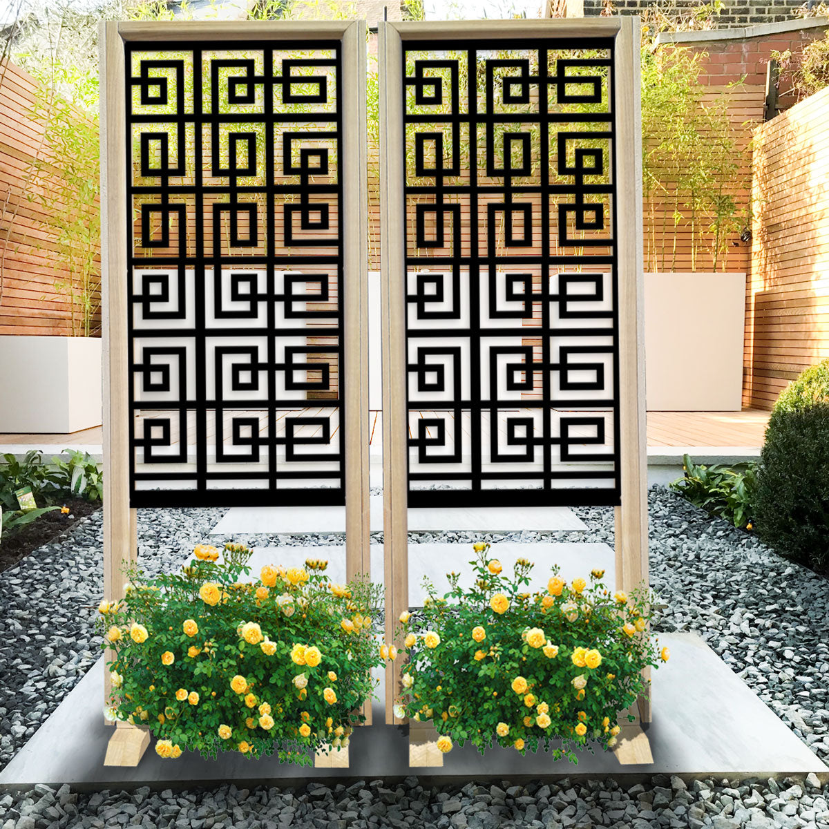 THAI - Separè - Paravento modulabile - 70x190cm - in Legno e PVC Colore: nero