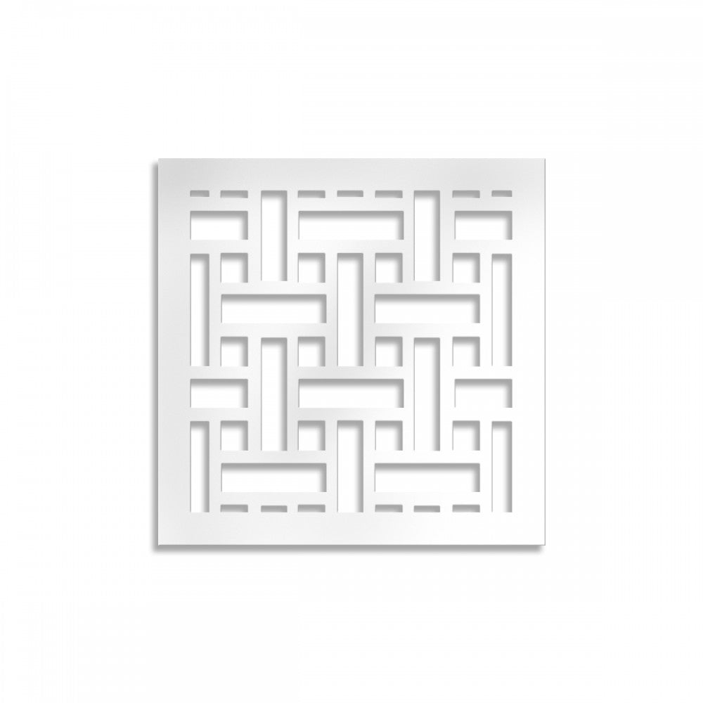TRAMA - Pannello in PVC traforato -spessore 10mm Colore: bianco, Misura: 98x98 cm