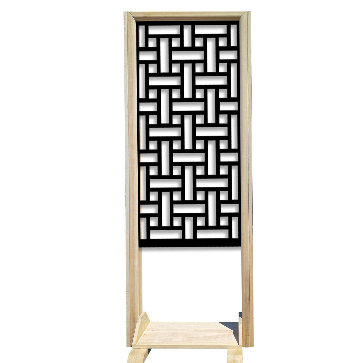 TRAMA - Separè - Paravento modulabile - 70x190cm - in Legno e PVC Colore: nero