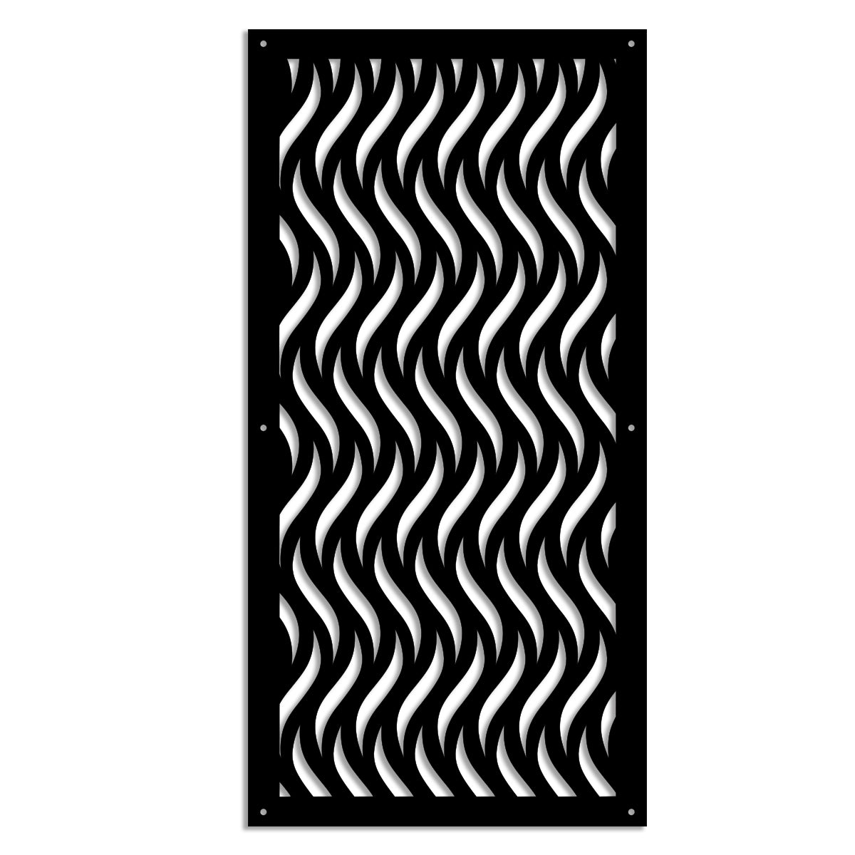VERTICALWAVES - Pannello in PVC traforato - Parasole Misura: 73x148 cm, Colore: nero