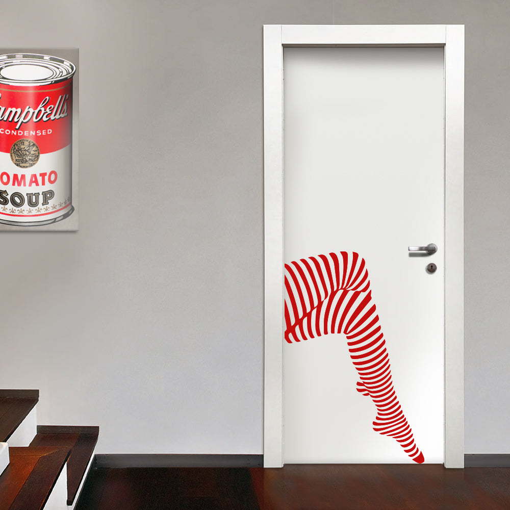 Image of WOMAN&#39;S LEGS - Adesivo murale wall sticker in vinile 55x85 cm Colore: Rosso