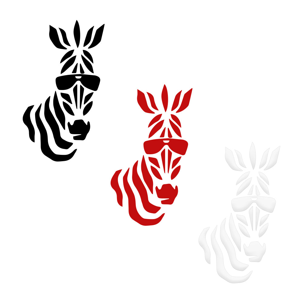 Image of ZEBRA - Adesivo murale wall sticker in vinile 55x95 cm Colore: Rosso