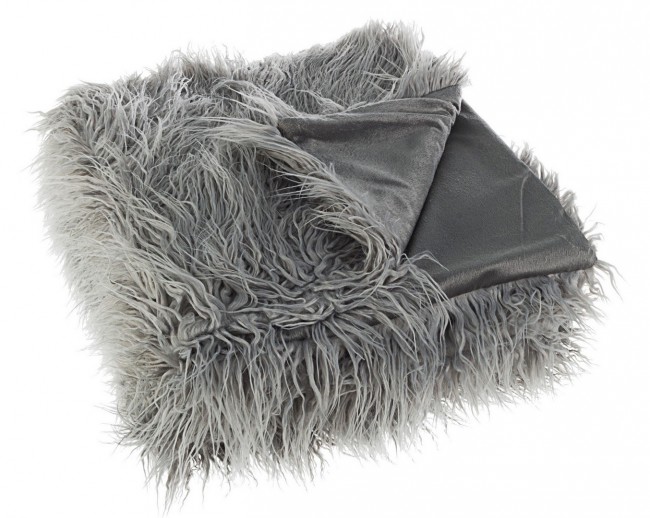 Plaid Grigio a pelo lungo 120X150 - IBRAHIM
