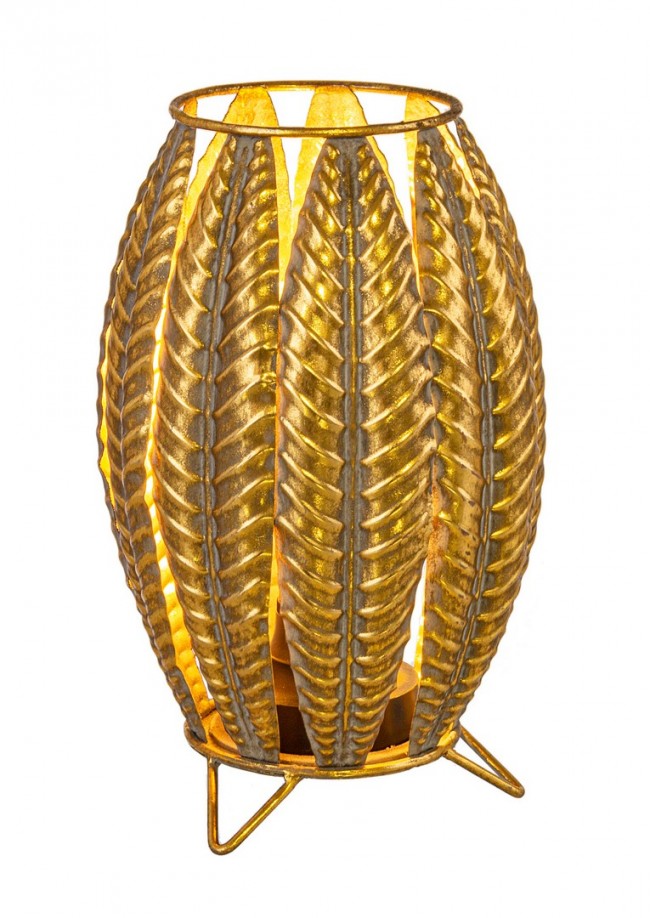 Lampada da tavolo in metallo - TARFAYA Dimensione: D 16, Colore: Giallo