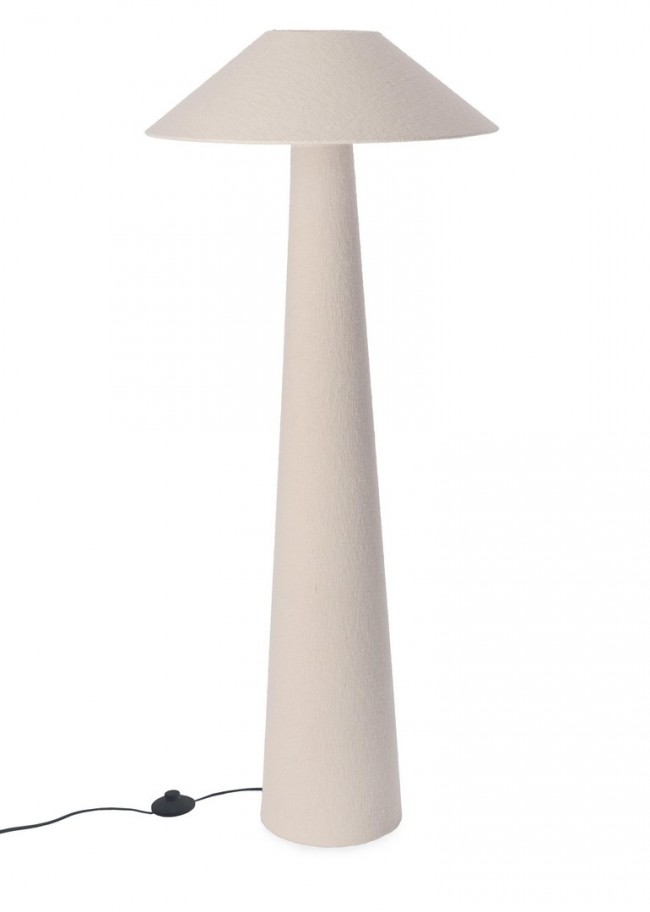 Piantana lampada da terra in tessuto Bouclè H120 - KIAN
