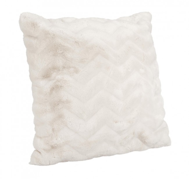 Cuscino peloso da divano - CHANTEL Dimensione: 60x60, Colore: Bianco