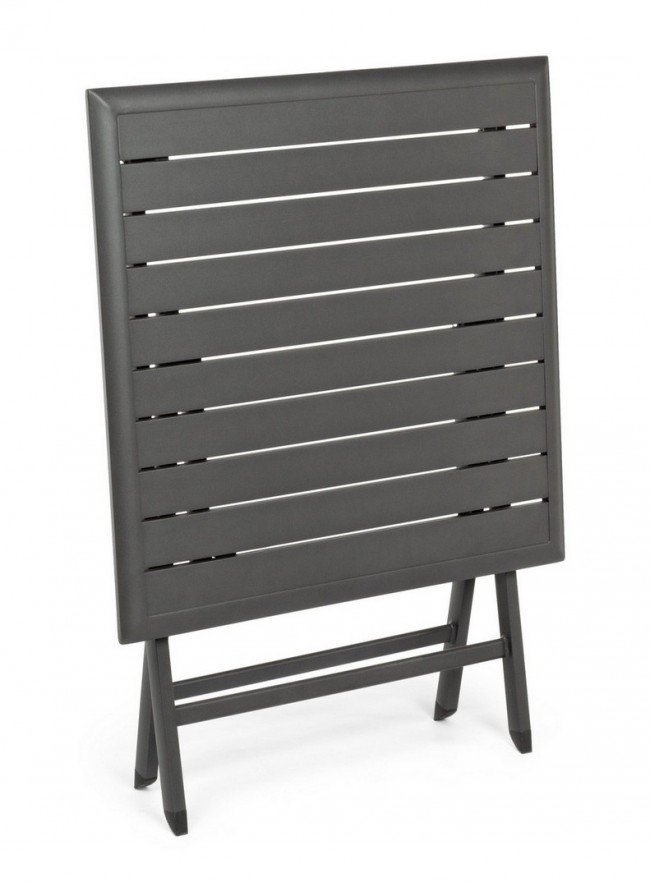 Tavolo pieghevole da giardino in alluminio - ELIN Dimensione: 70x70 cm, Colore: Antracite