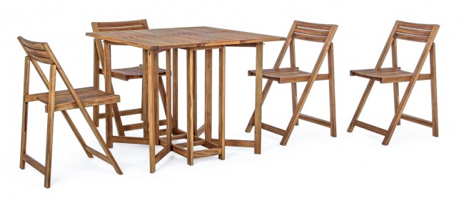 Set Tavolo con 4 Sedie in legno - NOEMI