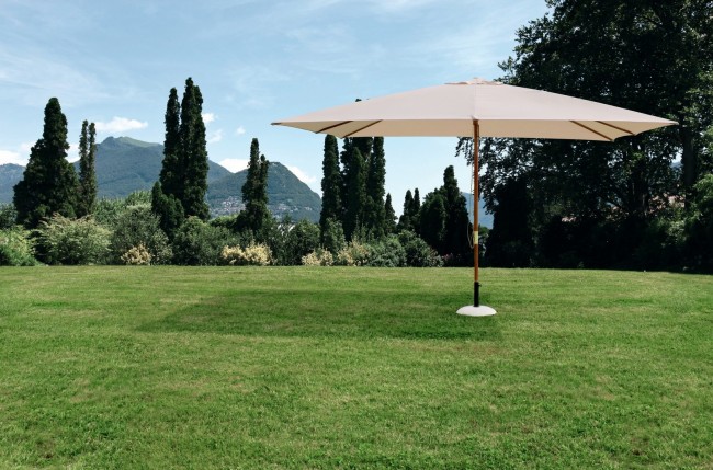 Ombrellone da Giardino in legno - SYROS Colore: Naturale, Dimensione: 300x200 cm
