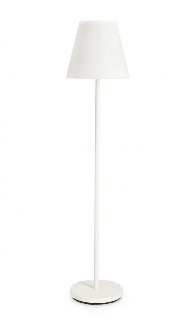 Image of Piantana led con speaker a ricarica solare H150 - PIANTANA SOLAR Colore: Bianco