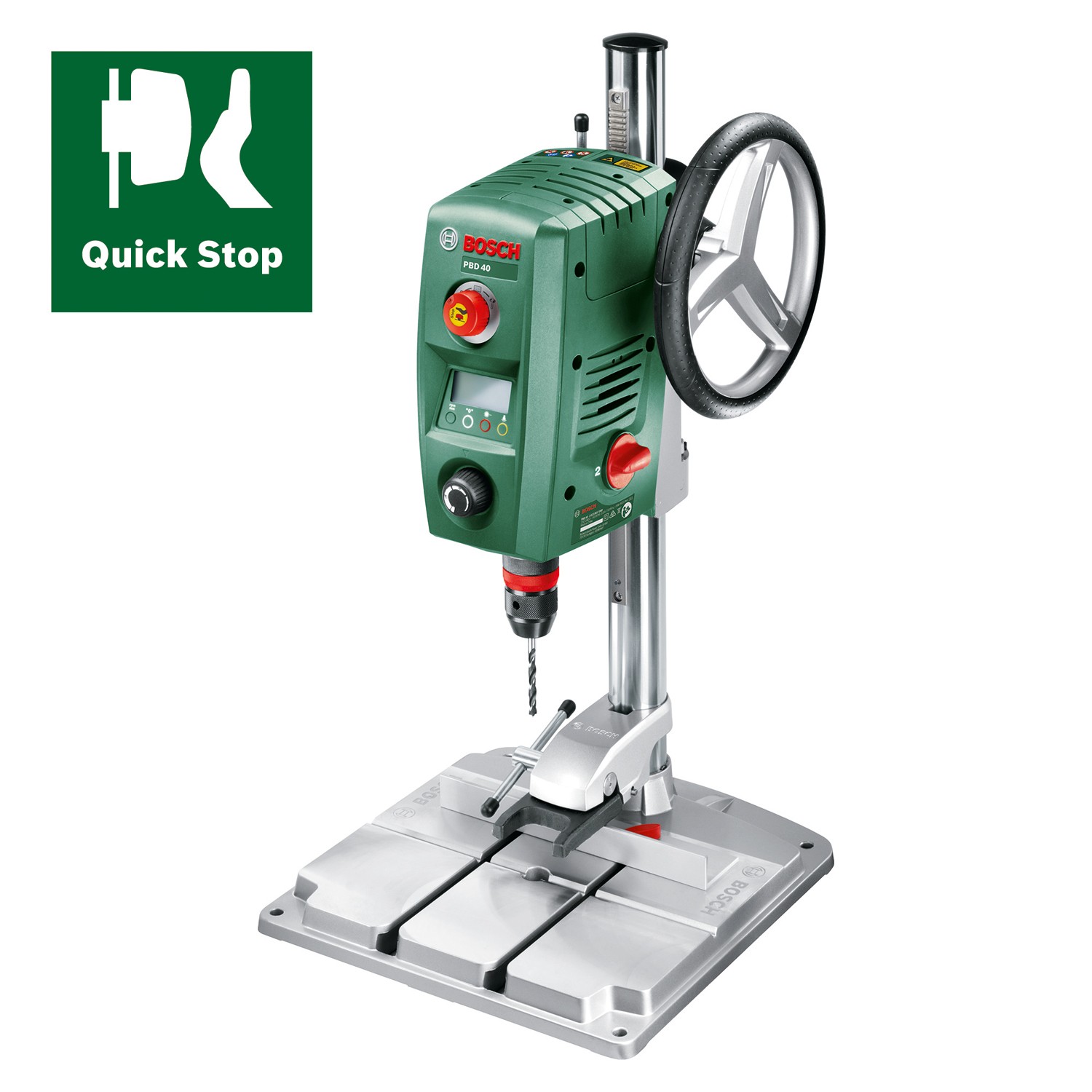 0603B07000 - TRAPANO A COLONNA BOSCH PBD40 . FORO MASSIMO 40mm , 2 VELOCITA'