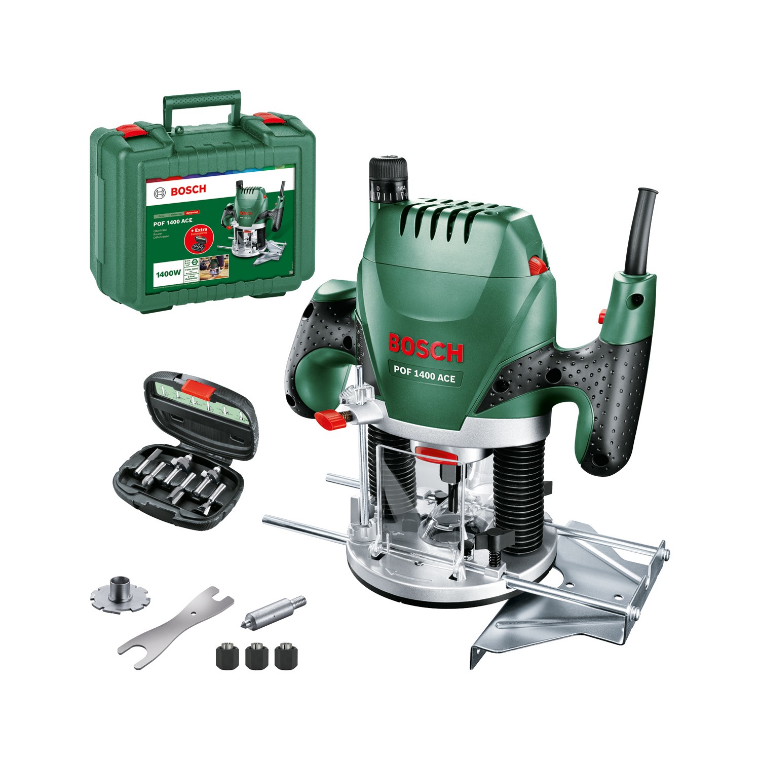 Image of 060326C801 - FRESATRICE VERTICALE POF 1400 ACE BOSCH HOBBY , 1400W