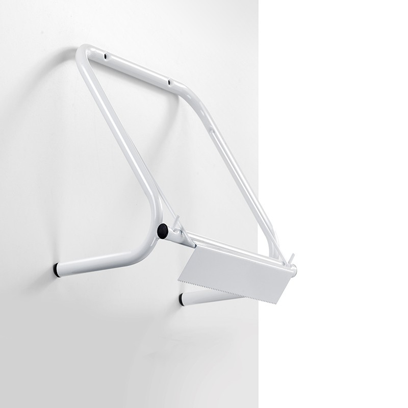 Porta Rotolo da Cucina a Parete con Taglierina Rompi Carta, Colore Bianco, 38 x 38 x 16 cm, a Parete