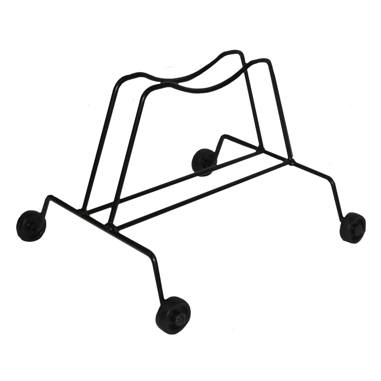 Rastrelliera Porta Biciclette da Terra 1 Posto, con Ruote girevoli, Acciaio Zincato, Colore Argento, 35 x 35 x 25 cm Posti: 1, Finitura: Verniciato, Colore: Nero