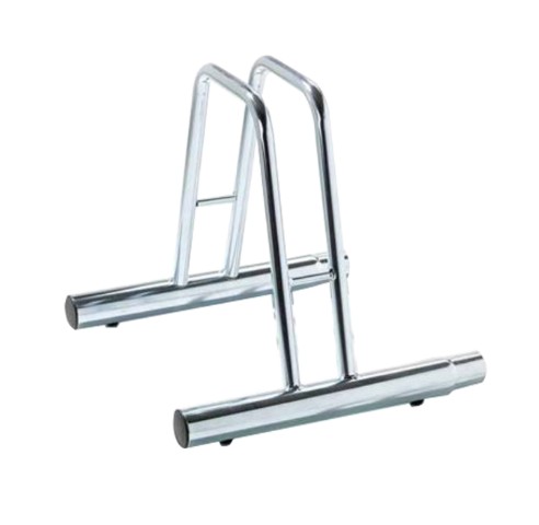 Rastrelliera Porta Biciclette da Terra Modulabile 1 Posto Zincato a Freddo, Colore Tropical Oro, 38.5 x 40 x 42 cm Posti: 1, Finitura: Zincato, Colore: Argento