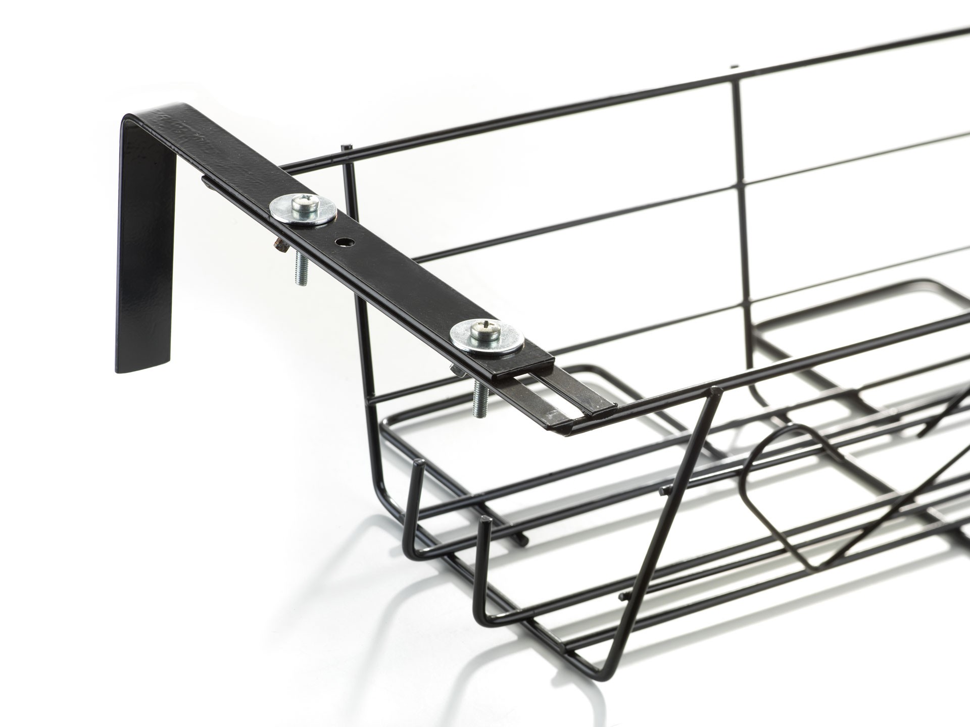 Porta Vaso in Tondino, con Struttura Regolabile, Verniciato, Colore Nero, 60 x 35 x 25 cm Colore: Nero, Dimensioni: L 50 cm