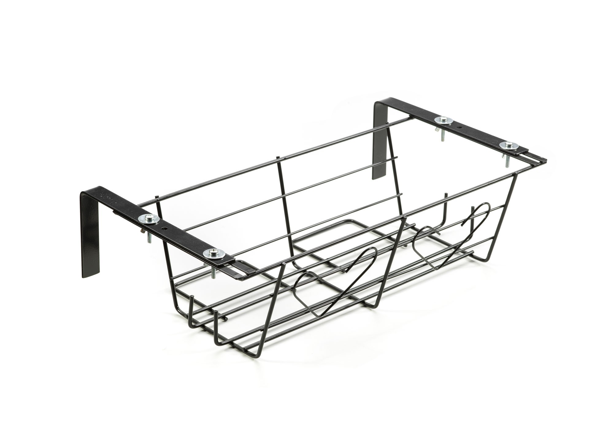 Porta Vaso in Tondino, con Struttura Regolabile, Verniciato, Colore Nero, 60 x 35 x 25 cm Colore: Nero, Dimensioni: L 60 cm