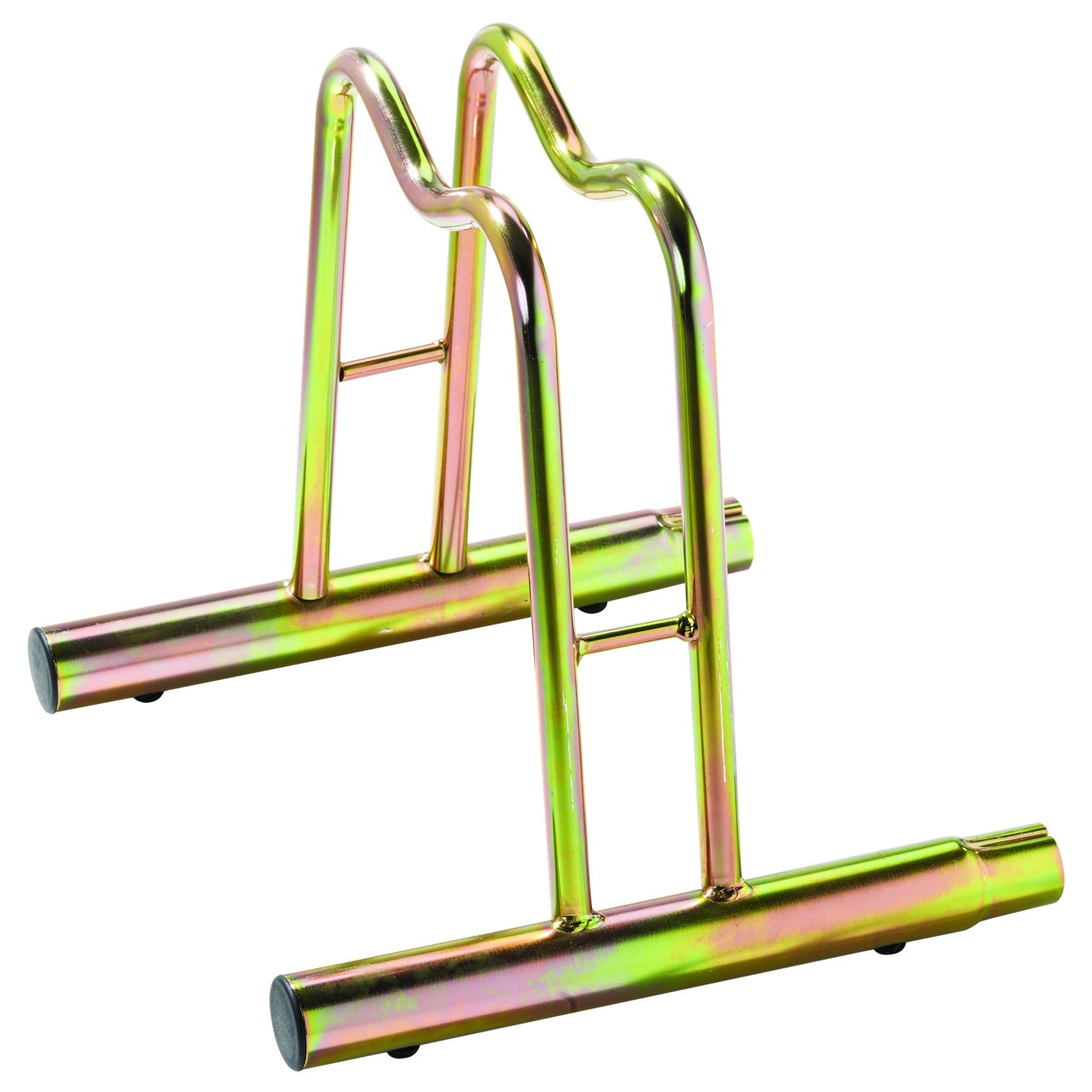 Rastrelliera Porta Biciclette a Terra in Acciaio Zincato a Freddo, Colore Tropical Oro, 38.5 x 42 x 26 cm, 1 Posto Finitura: Zincato, Posti: 1, Colore: Oro