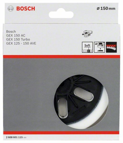 Image of 2608601115 - Platorello morbido, 150 mm Monta su GEX150AC , GEX 150 TURBO, GEX125-150AVE Bosch