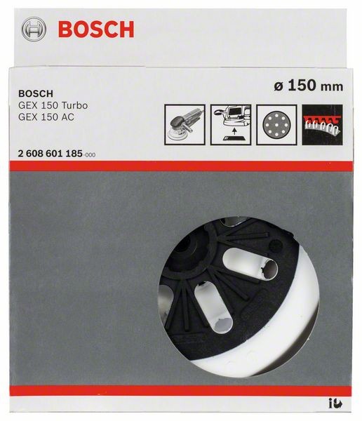 Image of 2608601185 - Platorello semirigido, 150 mm Monta su GEX150 TURBO , GEX150 AC Bosch