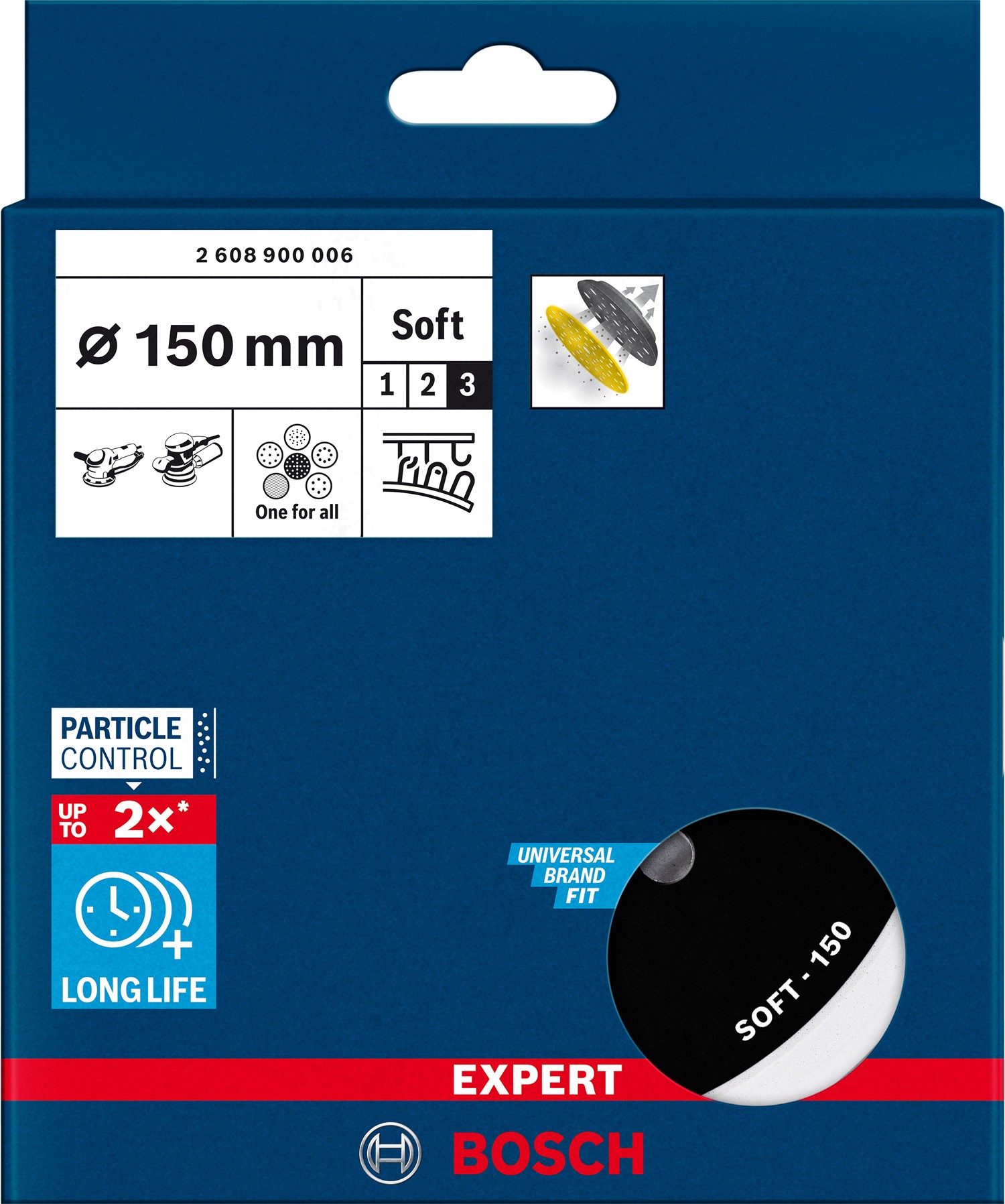 Image of 2608900006 - PLATORELLO SOFT/MORBIDO PER GET 75-150, GEX 40-150, GEX 34-150 , D 150mm