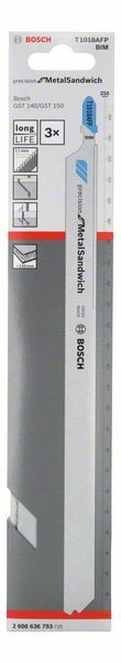 Image of 2608636793 - Set 3 lame per seghetto alternativo T 1018 AFP Precision for Metal-Sandwich