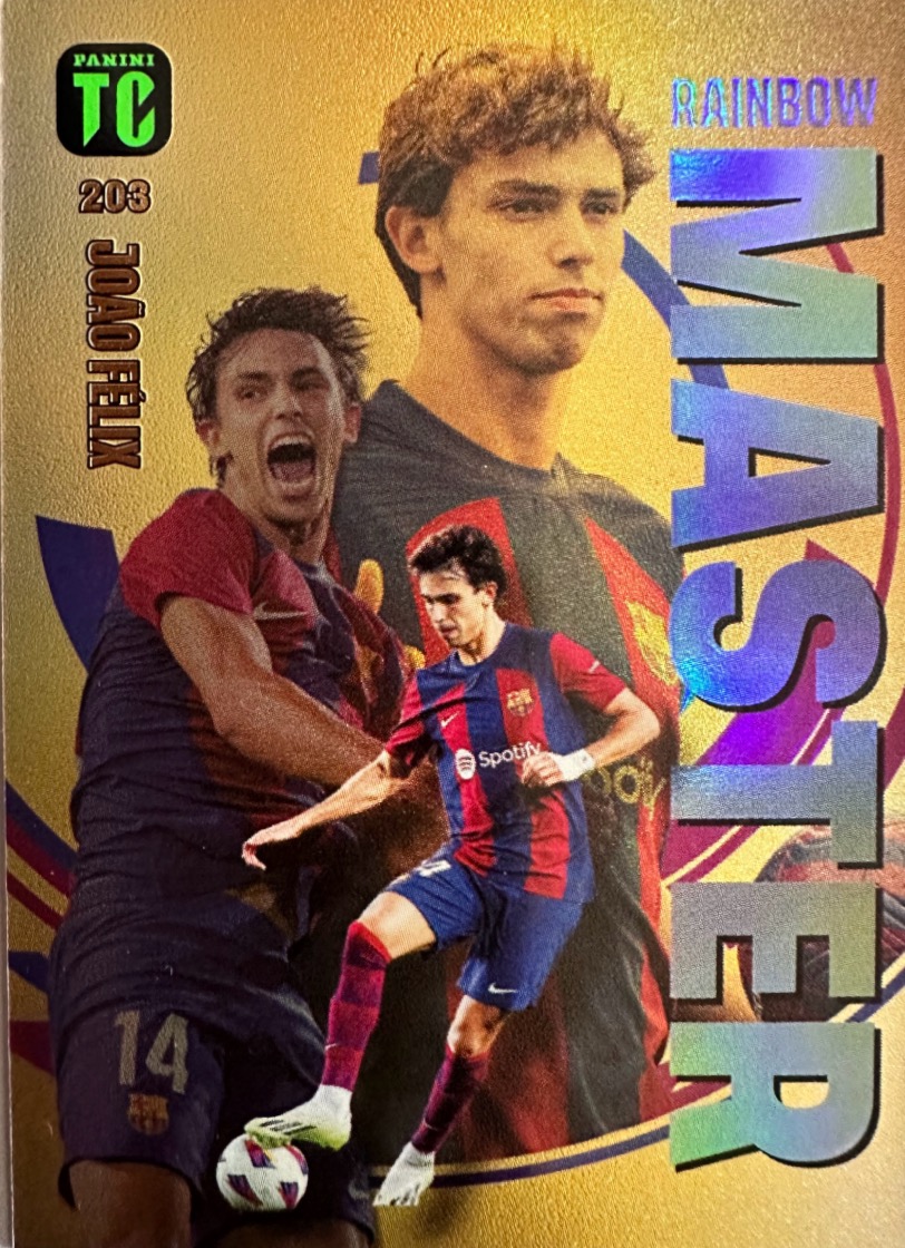 N.203  João Félix Barcelona Rainbow Master - Top Class 2024 Panini